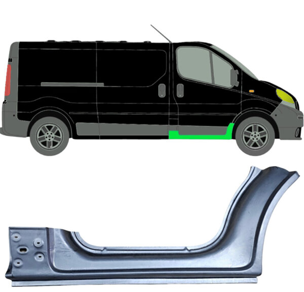 Vorne 1/3 Schweller Blech für Renault Trafic 2001 - 2014 rechts