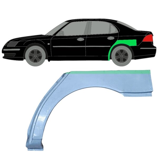 Hinten Radlauf Blech für Saab 9 - 5 1997 - 2010 rechts