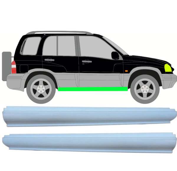 Schweller Reparaturblech Satz für Suzuki Grand Vitara 97 - 05 rechts & links