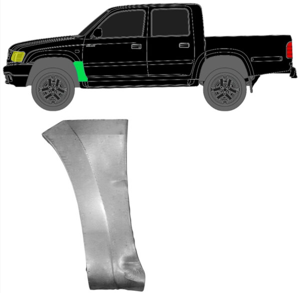 Vorne Kotflügel Blech für Toyota Hilux 2001 - 2005 links