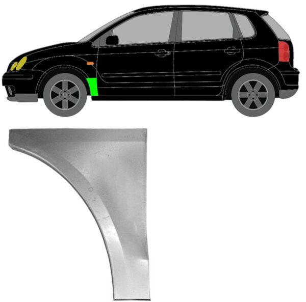 Vorne Kotflügel Blech für Volkswagen Polo 2001 - 2009 links