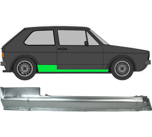 3 Tür Schweller Blech für Volkswagen Golf I 1974 - 1985 rechts