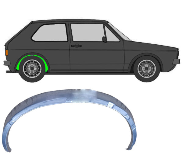 Hinten Innen Radlauf Blech für Volkswagen Golf I 1974 - 1985 rechts