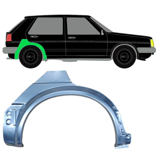 Hinten 5 Tür Radlauf Blech für Volkswagen Golf II 1982 - 1992 rechts