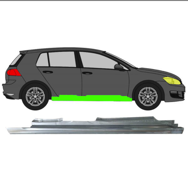 5 Tür Schweller Blech für Volkswagen Golf 7 Ab 2012 rechts