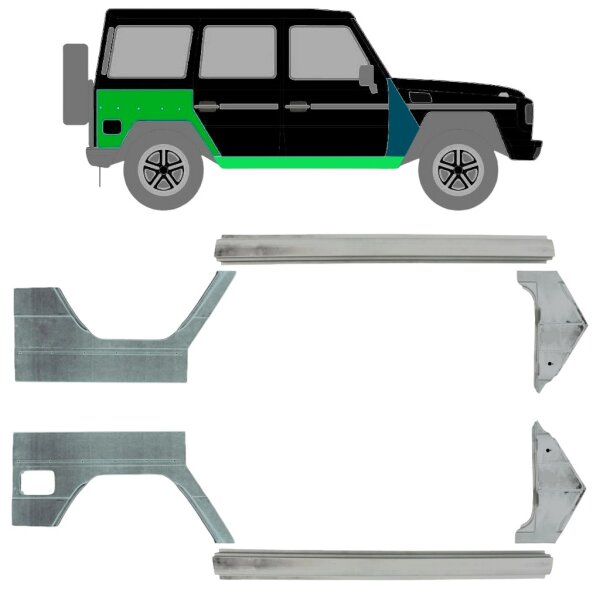 Kotflügel hinten & Schweller für Mercedes G Klasse 3 Tür ab 79 rechts & links