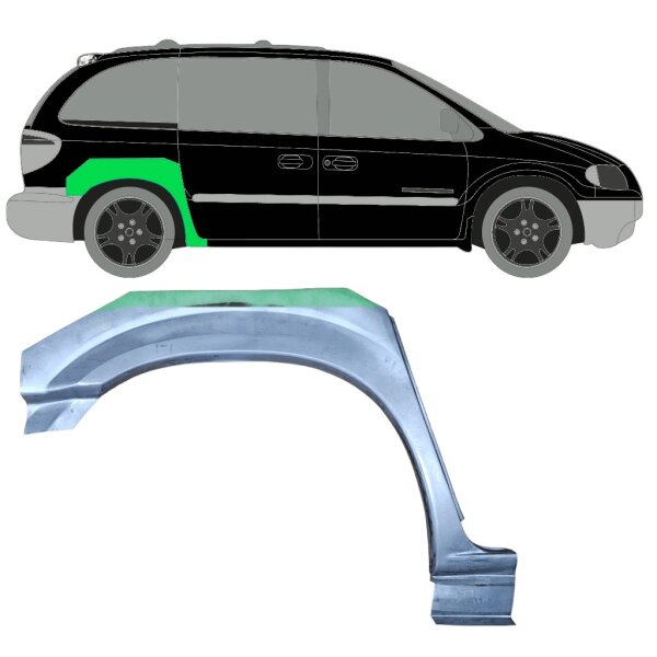 Hinten Radlauf Blech für Chrysler Voyager 2000 - 2008 links