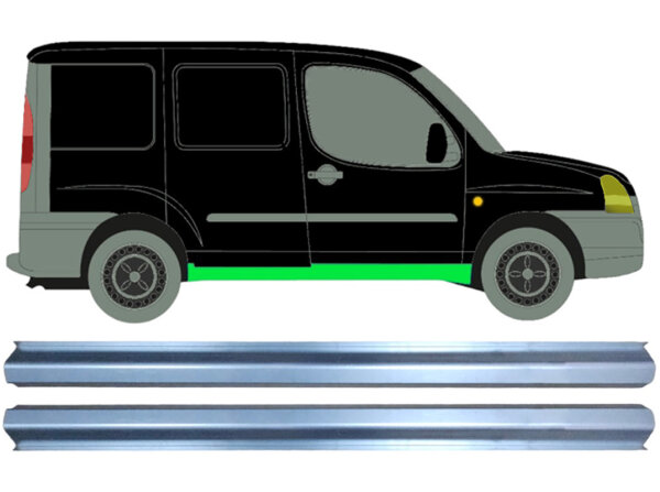 Schweller Blech Satz für Fiat Doblo Maxi 2001 - 2010 rechts & links