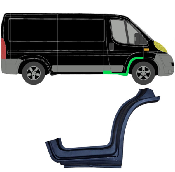 Vorne 1/3 Tür Schweller Blech für Peugeot Boxer Ab 2006 rechts