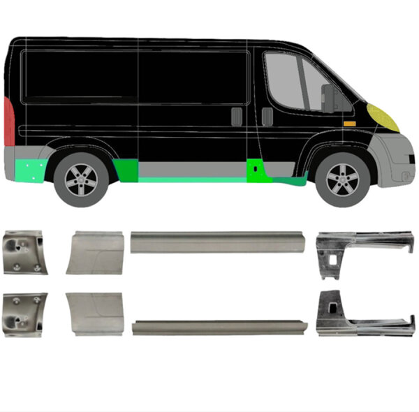 Hinten Schweller Blech für Peugeot Boxer Ab 2006 rechts & links