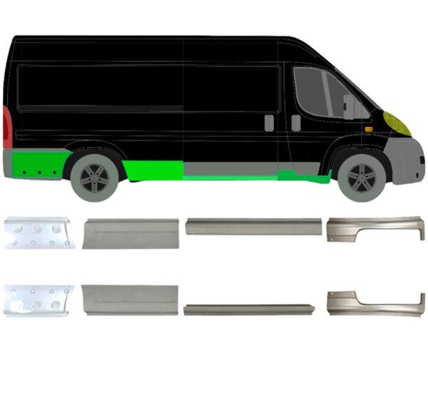 Hinten Schweller Blech Satz für Fiat Ducato Ab 2006 rechts & links