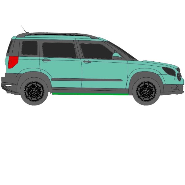 Schweller Reparaturblech Satz für Skoda Yeti Ab 2009 rechts & links