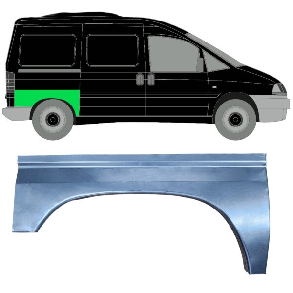 Hinten Radlauf Blech für Fiat Scudo 1994 - 2007 rechts