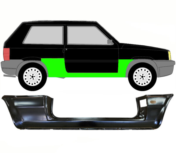 Schweller Blech für Fiat Panda 1980 - 2002 rechts