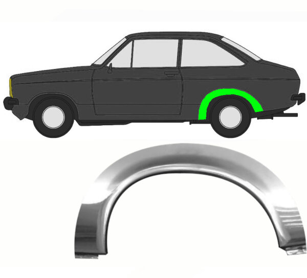 Hinten 3 Tür Radlauf Blech für Ford Escort Mk2 1974 - 1980 links