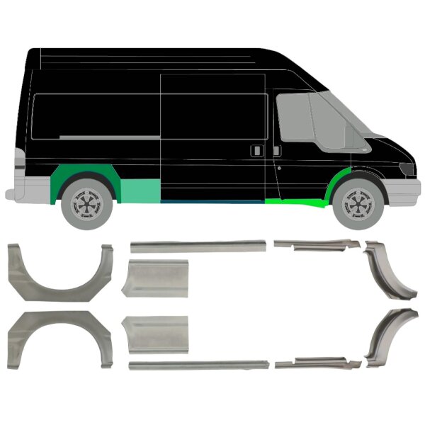 Hinten Tür Blech Panel für Ford Transit 2000 - 2013 links