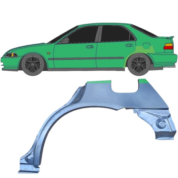 3 Tür Schweller Blech für Honda Civic 1987 - 1991 rechts