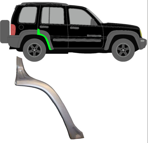 Radlauf hinten Reparaturblech für Jeep Liberty 2001 - 2008 rechts