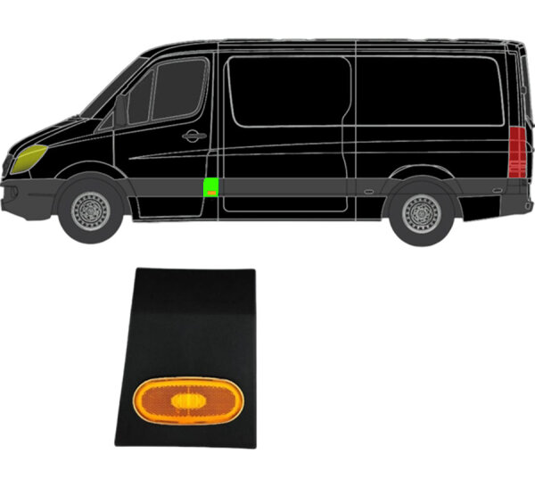 Vorne mittelsäule Seitenleiste Heckleuchte für Mercedes Sprinter ab 2006 links