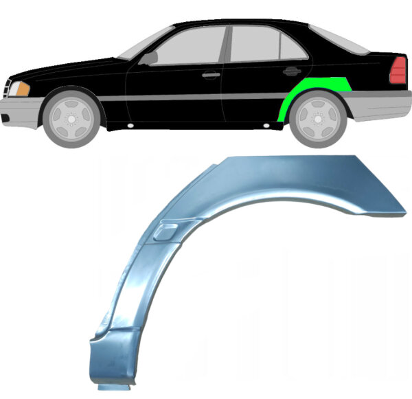 Hinten Radlauf Blech für Mercedes C - Klasse W202 1993 - 2001 links