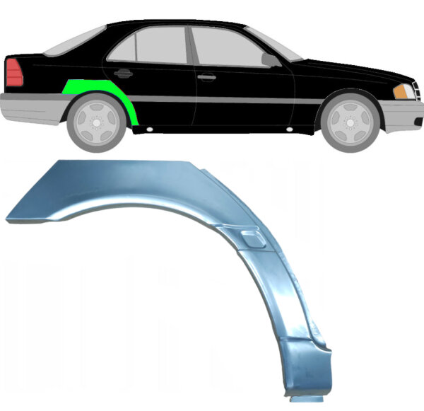 Hinten Radlauf Blech für Mercedes C - Klasse W202 1993 – 2001 rechts