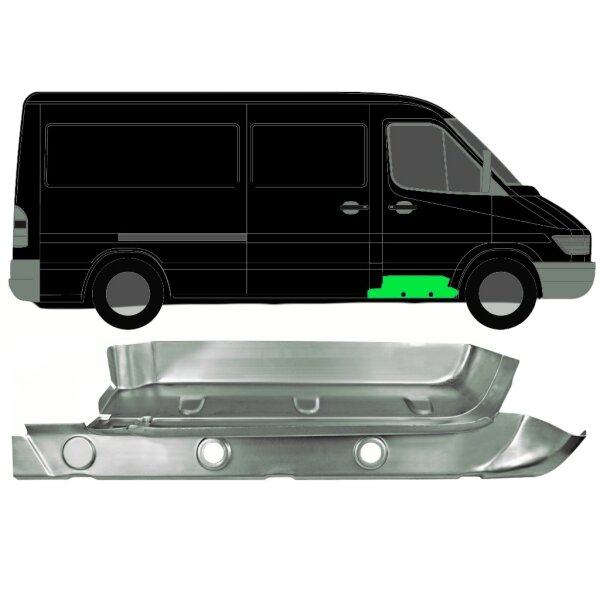 Einstiegsblech mit Halterung für Tankschlaufe für Mercedes Sprinter 95 –06 rechts