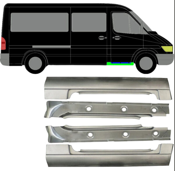 Schweller vorn innen & außen Satz für VW LT 95 – 06 rechts & links