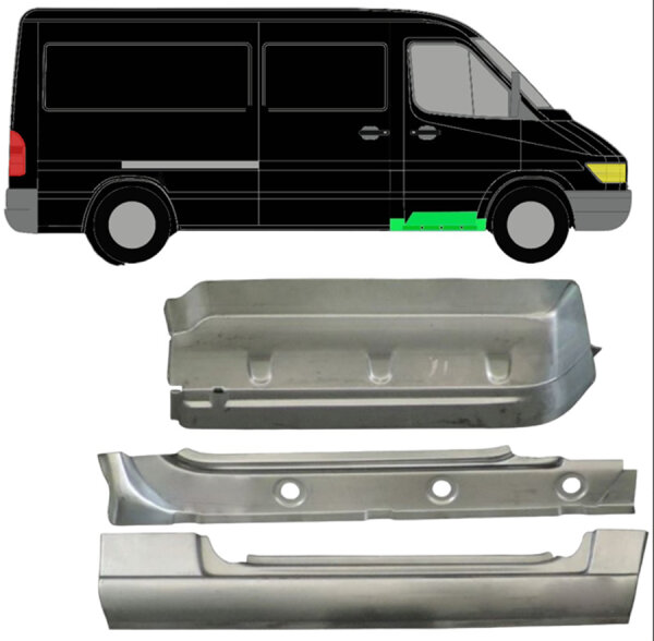 Einstieg Kotflügel & Schweller innen Satz für Mercedes Sprinter 95 – 06 rechts