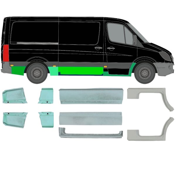 Lang Blech Satz für Volkswagen Crafter Ab 2006 rechts & links