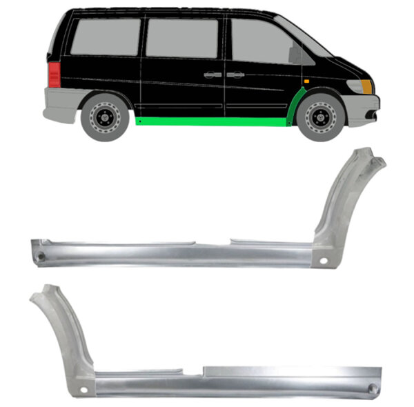 Vorne Radlauf Blech Und Schweller Blech für Mercedes Vito W638 1996 - 2003 links & rechts