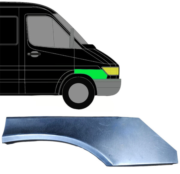 Vorne Kotflügel unten Blech für Mercedes Sprinter 1995 - 2000 rechts