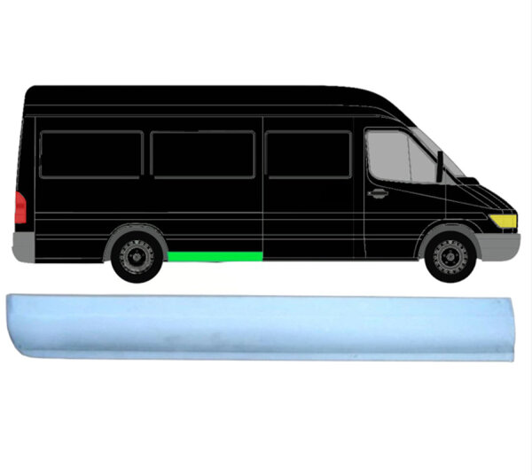 Hinten Lang Niedrig Vor Teil - Hinten Kotflügel Blech für Mercedes Sprinter 1995 - 2006 rechts