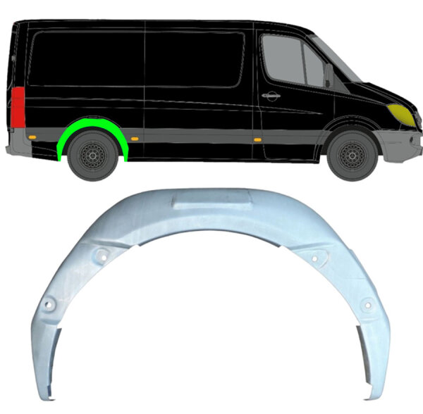 Hinten Innen Radlauf Blech für Mercedes Sprinter Ab 2006 rechts