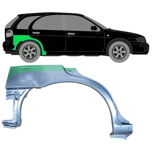 Hinten Radlauf mit Unten Hinten Rad Teil für Nissan Almera N15 95 - 00