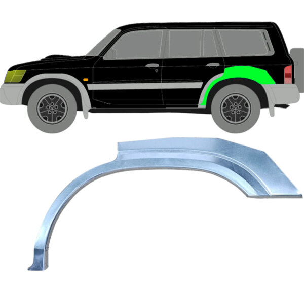 Hinten 5 - Tür Radlauf Blech für Nissan Patrol Y61 Gy61 1997 - 2009 links