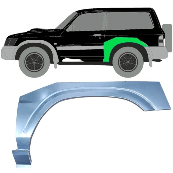 Hinten 5 - Tür Radlauf Blech für Nissan Patrol Y61 Gy61 1997 - 2009 rechts