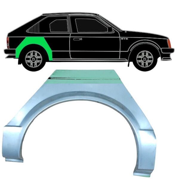 Hinten 3 Tür Radlauf Blech für Vauxhall Astra 1979 - 1984 links