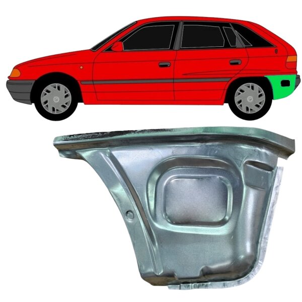 Hinten 3 Tür Radlauf Blech für Vauxhall Astra 1979 - 1984 rechts