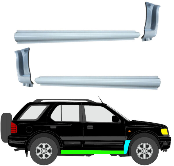 Vorne Kotflügel & Schweller Blech für Opel Frontera B 98 - 02 links & rechts