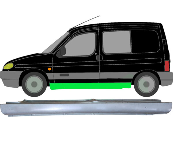 3 Tür Schweller Blech für Citroen Berlingo 1996 - 2008 links