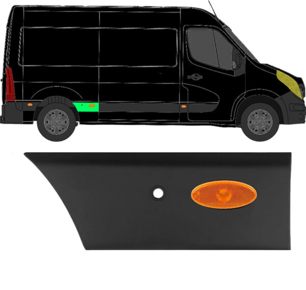 Hinten L2 Seitenleiste Pdc für Opel Movano Ab 2010 rechts