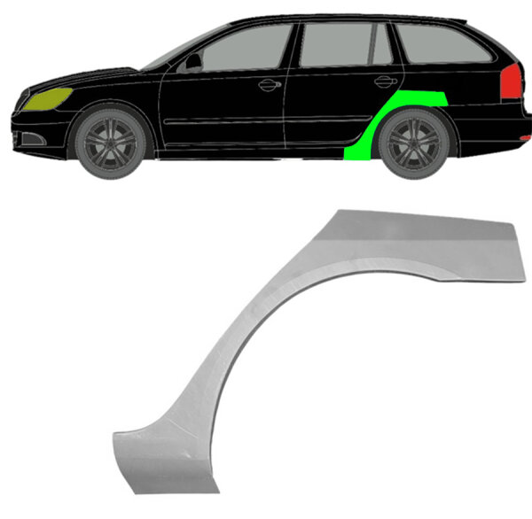 Hinten Kotflügel Blech für Skoda Octavia II 2004 - 2013 links