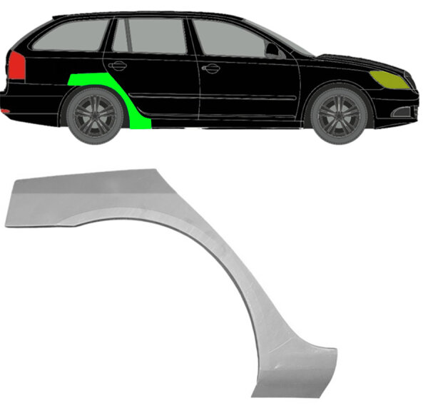 Hinten Kotflügel Blech für Skoda Octavia II 2004 - 2013 rechts