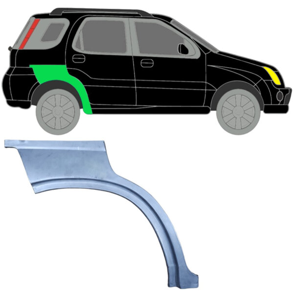 Hinten Radlauf Blech für Suzuki Ignis 2000 - 2003 rechts