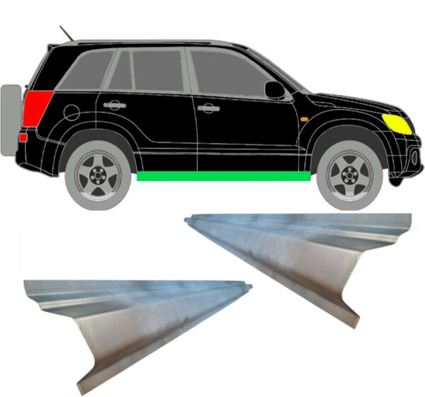 Innen Schweller Blech Satz für Suzuki Grand Vitara 2005 - 2012 rechts & links