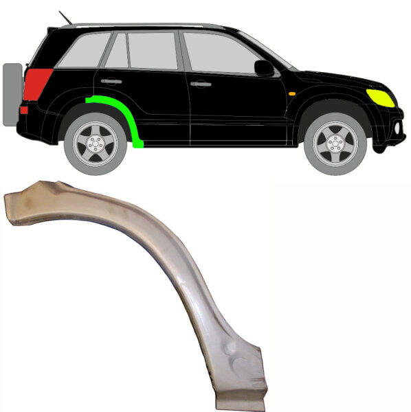 Hinten Radlauf Blech oben für Suzuki Grand Vitara 2005 – 2012 rechts