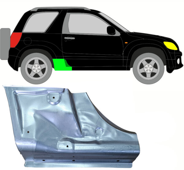 Hinten 3 Tür Schweller Blech für Suzuki Grand Vitara 2005 - 2012 rechts