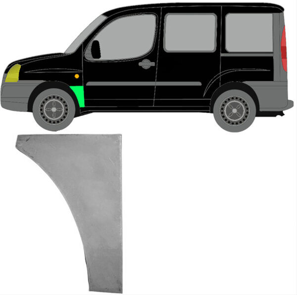 Vorne Kotflügel Blech für Fiat Doblo 2001 - 2010 links