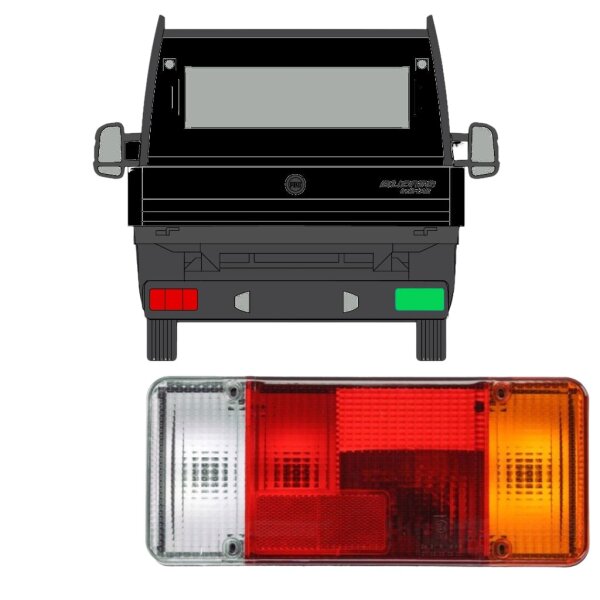 Hinten Fahrgestell Heckleuchte für Fiat Ducato 2006 - 2012 rechts