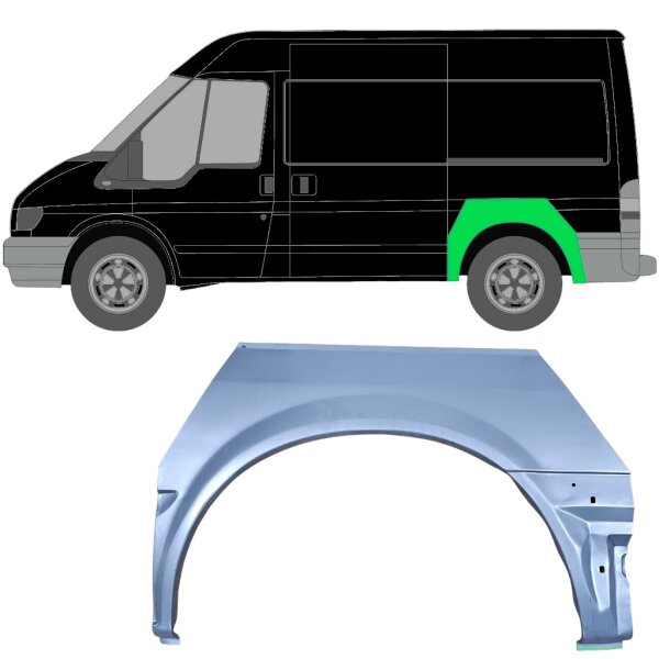 Hinten Doppel Kabine Tür Blech Panel Satz für Ford Transit 2000 - 2013 rechts